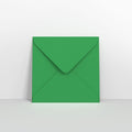 CU155KGR - Holly Green Coloured Gummed Greeting Card V Flap Envelopes - Greeting Card Envelopes