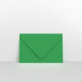 CU62KGR - Holly Green Coloured Gummed Greeting Card V Flap Envelopes - Greeting Card Envelopes