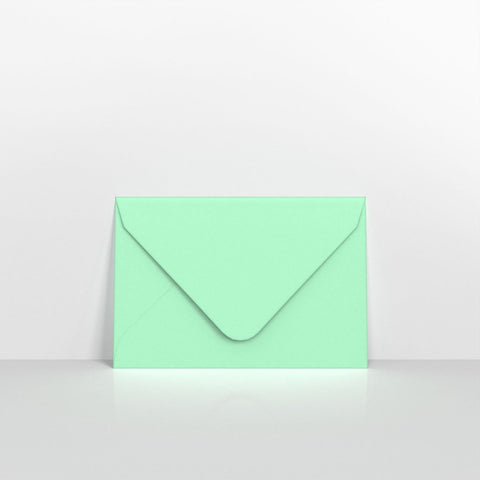 CU62MI - Mint Green Coloured Gummed Greeting Card V Flap Envelopes - Greeting Card Envelopes