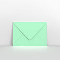 CUC5MI - Mint Green Coloured Gummed Greeting Card V Flap Envelopes - Greeting Card Envelopes