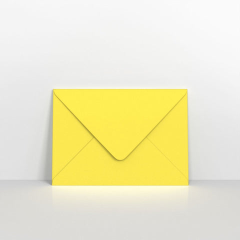 CUC5SY - Sunflower Yellow Coloured Gummed V Flap Envelopes - Greeting Card Envelopes