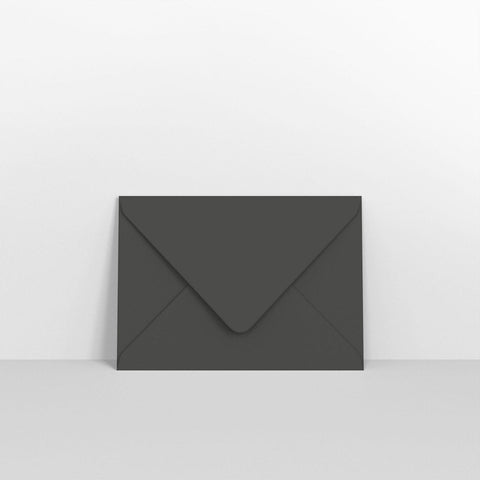 CUC6BL - Black Coloured Gummed Greeting Card V Flap Envelopes - Greeting Card Envelopes