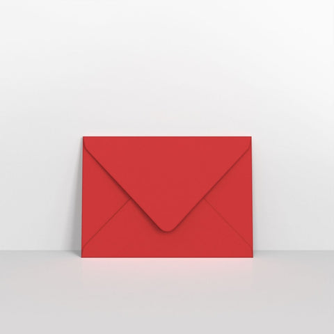 CUC6CR - Cherry Coloured Gummed Greeting Card V Flap Envelopes - Greeting Card Envelopes