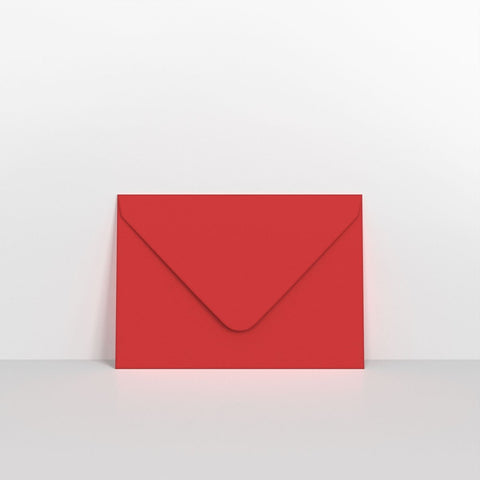 CUC7CR - Cherry Coloured Gummed Greeting Card V Flap Envelopes - Greeting Card Envelopes