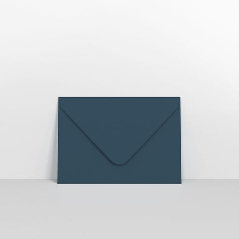 CUC7NB - Navy Blue Coloured Gummed V Flap Envelopes - Greeting Card Envelopes