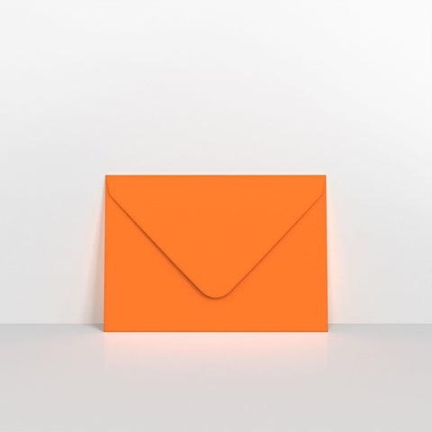 CUC7OR - Orange 100gsm Coloured Gummed V Flap Envelopes - Greeting Card Envelopes