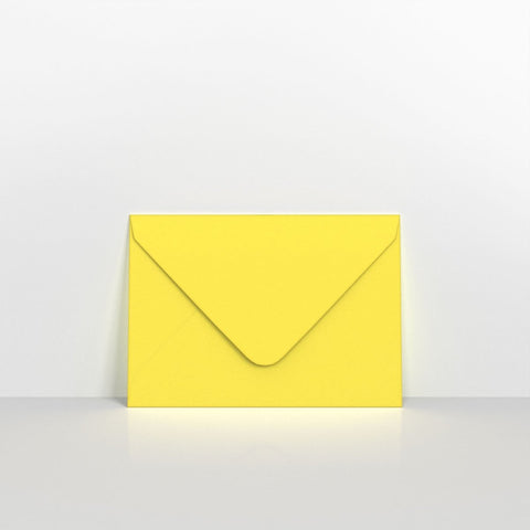 CUC7SY - Sunflower Yellow Coloured Gummed V Flap Envelopes - Greeting Card Envelopes