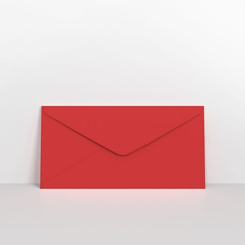 CUDLCR - Cherry Coloured Gummed Greeting Card V Flap Envelopes - Greeting Card Envelopes