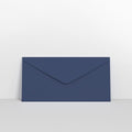 CUDLNB - Navy Blue Coloured Gummed V Flap Envelopes - Greeting Card Envelopes