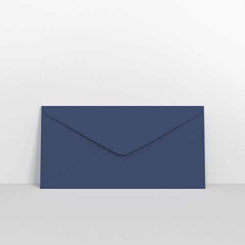 CUDLNB - Navy Blue Coloured Gummed V Flap Envelopes - Greeting Card Envelopes