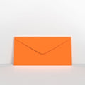 CUDLOR - Orange 100gsm Coloured Gummed V Flap Envelopes - Greeting Card Envelopes