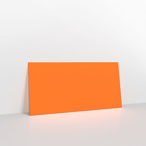 CUDLOR - Orange 100gsm Coloured Gummed V Flap Envelopes - Greeting Card Envelopes