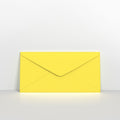 CUDLSY - Sunflower Yellow Coloured Gummed V Flap Envelopes - Greeting Card Envelopes