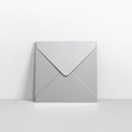 E05116 - Metallic Silver Coloured Gummed V Flap Envelopes - Greeting Card Envelopes