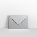 E05125 - Metallic Silver Coloured Gummed V Flap Envelopes - Greeting Card Envelopes