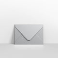 E0582 - Metallic Silver Coloured Gummed V Flap Envelopes - Greeting Card Envelopes