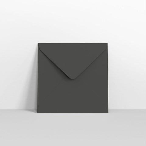 GC110110BL - Black Coloured Gummed V Flap Envelopes - Greeting Card Envelopes