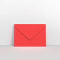 GC125BR - Bright Red Coloured Gummed V Flap Envelopes - Greeting Card Envelopes