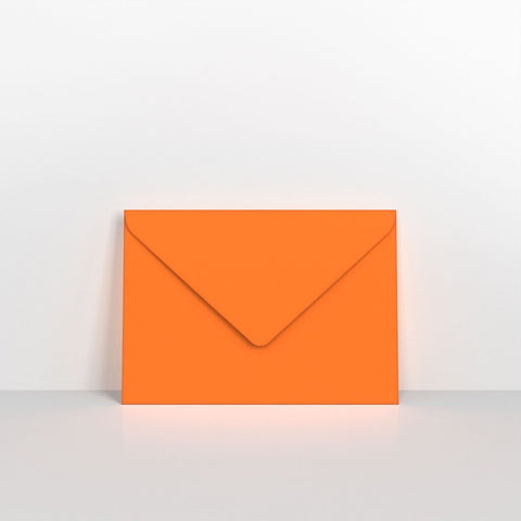 GC125OR - Orange Coloured Gummed V Flap Envelopes - Greeting Card Envelopes