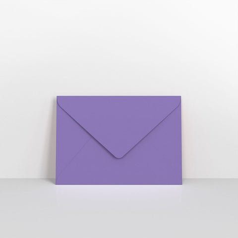 GC125PU - Purple Coloured Gummed V Flap Envelopes - Greeting Card Envelopes