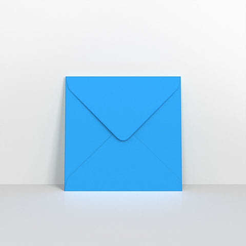 GC130130BB - Bright Blue Coloured Gummed V Flap Envelopes - Greeting Card Envelopes