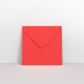 GC130130BR - Bright Red Coloured Gummed V Flap Envelopes - Greeting Card Envelopes