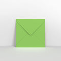 GC130130MG - Mid Green Coloured Gummed V Flap Envelopes - Greeting Card Envelopes