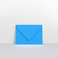 GC133BB - Bright Blue Coloured Gummed V Flap Envelopes - Greeting Card Envelopes