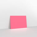 GC133BP - Bright Pink Coloured Gummed V Flap Envelopes - Greeting Card Envelopes