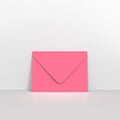 GC133BP - Bright Pink Coloured Gummed V Flap Envelopes - Greeting Card Envelopes