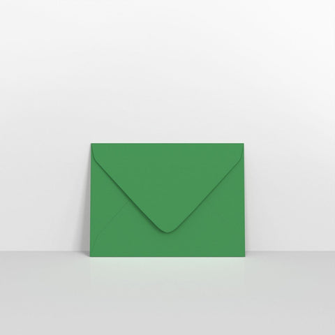 GC133DG - Dark Green Coloured Gummed V Flap Envelopes - Greeting Card Envelopes