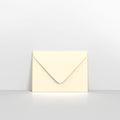 GC133IVY - LAID - Ivory Coloured Gummed V Flap Envelopes - Greeting Card Envelopes