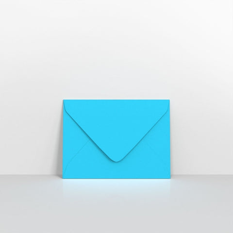 GC133MB - Mid Blue Coloured Gummed V Flap Envelopes - Greeting Card Envelopes