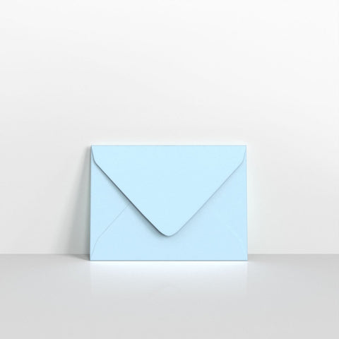 GC133PB - Pale Blue Coloured Gummed V Flap Envelopes - Greeting Card Envelopes