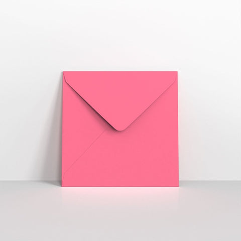 GC140140BP - Bright Pink Coloured Gummed V Flap Envelopes - Greeting Card Envelopes