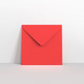 GC140140BR - Bright Red Coloured Gummed V Flap Envelopes - Greeting Card Envelopes