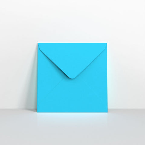 GC140140MB - Mid Blue Coloured Gummed V Flap Envelopes - Greeting Card Envelopes