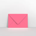 GC152216BP - Bright Pink Coloured Gummed V Flap Envelopes - Greeting Card Envelopes