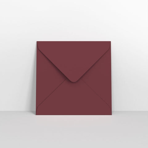 GC155155BUR - Burgundy Coloured Gummed V Flap Envelopes - Greeting Card Envelopes