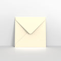 GC155155IVY - LAID - Ivory Coloured Gummed V Flap Envelopes - Greeting Card Envelopes