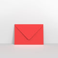 GC95122BR - Bright Red Coloured Gummed V Flap Envelopes - Greeting Card Envelopes