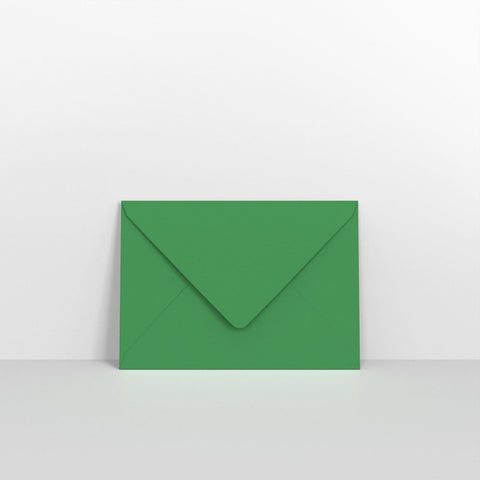 GC95122DG - Dark Green Coloured Gummed V Flap Envelopes - Greeting Card Envelopes