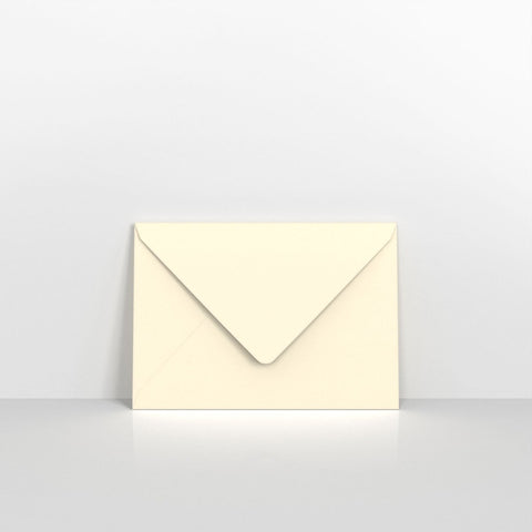 GC95122IVY - Ivory Coloured Gummed V Flap Envelopes - Greeting Card Envelopes