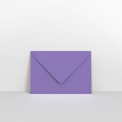 GC95122PU - Purple Coloured Gummed V Flap Envelopes - Greeting Card Envelopes