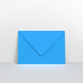 GCC5BB - Bright Blue Coloured Gummed V Flap Envelopes - Greeting Card Envelopes