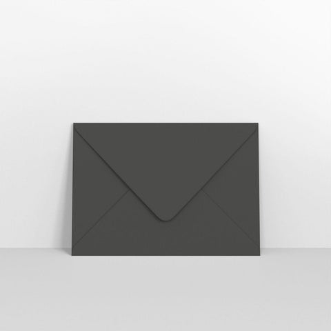 GCC5BL - Black Coloured Gummed V Flap Envelopes - Greeting Card Envelopes