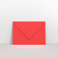 GCC5BR - Bright Red Coloured Gummed V Flap Envelopes - Greeting Card Envelopes