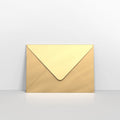 GCC5GO - Gold Coloured Gummed V Flap Envelopes - Greeting Card Envelopes