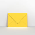 GCC5MY - Mid Yellow Coloured Gummed V Flap Envelopes - Greeting Card Envelopes