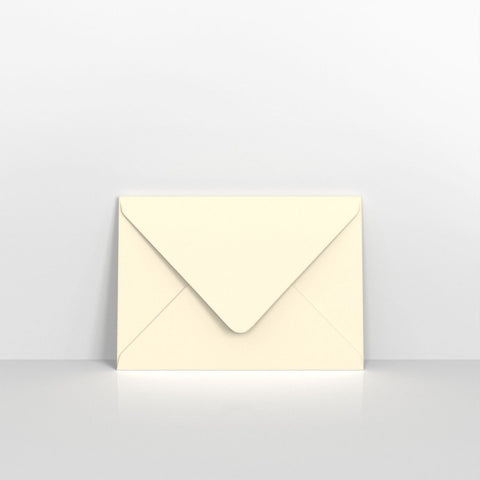 GCC6IVY - LAID - Ivory Coloured Gummed V Flap Envelopes - Greeting Card Envelopes